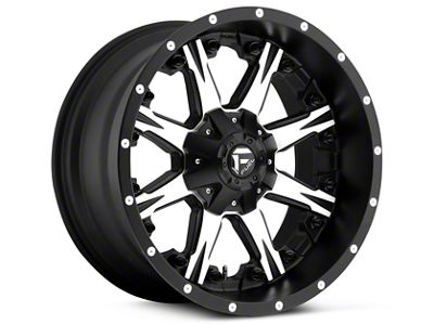 Fuel Wheels NUTZ Black Machined 5-Lug Wheel; 20x9; 1mm Offset (94-01 RAM 1500)