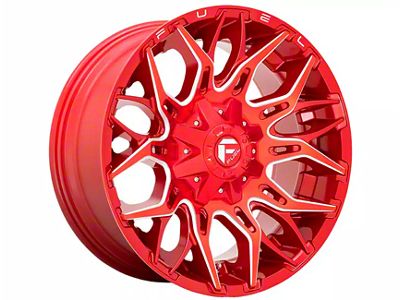 Fuel Wheels Twitch Candy Red Milled 5-Lug Wheel; 22x10; -18mm Offset (94-01 RAM 1500)