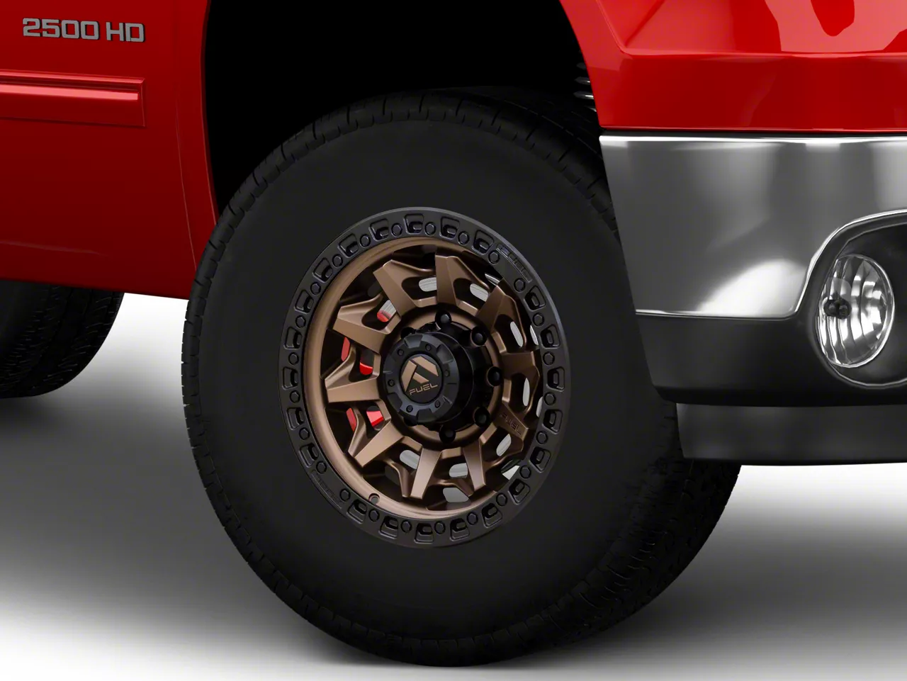 Fuel Rims 2500 Fuel Wheels RAM 2500 Covert Matte Bronze with Black Bead Ring 8-Lug ...