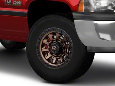 Fuel Wheels Covert Matte Bronze with Black Bead Ring 8-Lug Wheel; 17x9; 1mm Offset (94-02 RAM 2500)