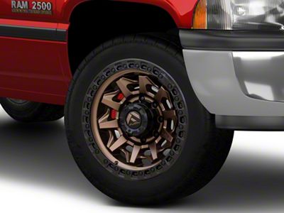 Fuel Wheels Covert Matte Bronze with Black Bead Ring 8-Lug Wheel; 20x10; -18mm Offset (94-02 RAM 2500)