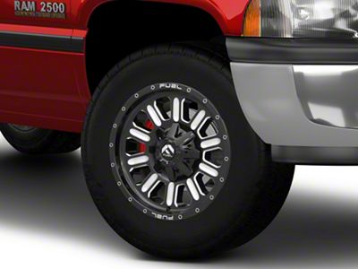 Fuel Wheels Hardline Gloss Black Milled 8-Lug Wheel; 18x9; 1mm Offset (94-02 RAM 2500)