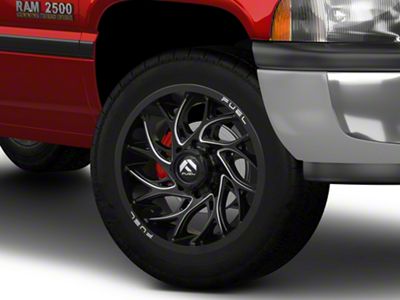 Fuel Wheels Runner Gloss Black Milled 8-Lug Wheel; 20x9; 1mm Offset (94-02 RAM 2500)