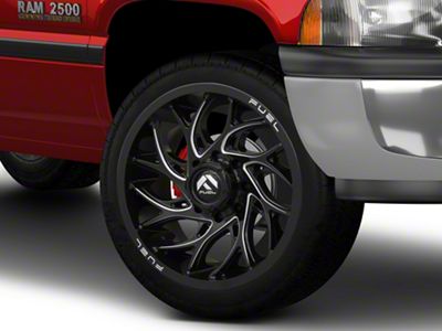 Fuel Wheels Runner Gloss Black Milled 8-Lug Wheel; 22x10; -18mm Offset (94-02 RAM 2500)