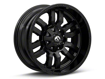 Fuel Wheels Sledge Gloss and Matte Black 8-Lug Wheel; 20x10; -18mm Offset (94-02 RAM 2500)