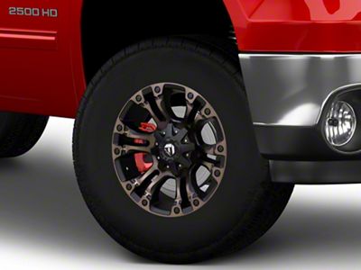 Fuel Wheels Vapor Matte Black Double Dark Tint 8-Lug Wheel; 17x9; 1mm Offset (94-02 RAM 3500 SRW)