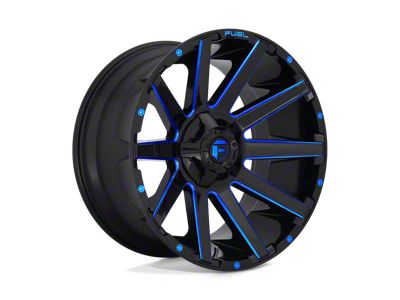 Fuel Wheels Contra Gloss Black with Blue Tinted Clear 8-Lug Wheel; 20x10; -18mm Offset (99-07 F-250 Super Duty)