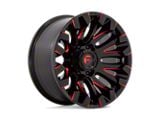Fuel Wheels Quake Gloss Black Milled with Red Tint 8-Lug Wheel; 20x10; -18mm Offset (99-07 F-250 Super Duty)