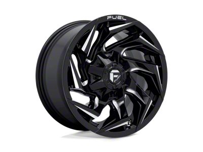Fuel Wheels Reaction Gloss Black Milled 8-Lug Wheel; 22x10; -18mm Offset (99-07 F-250 Super Duty)