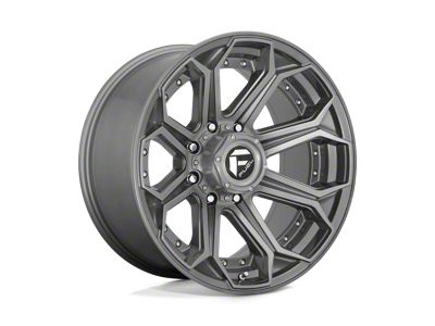 Fuel Wheels Siege Brushed Gunmetal with Tinted Clear 8-Lug Wheel; 20x10; -18mm Offset (99-07 F-250 Super Duty)