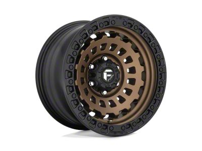 Fuel Wheels Zephyr Matte Bronze with Black Bead Ring 8-Lug Wheel; 17x9; 1mm Offset (99-07 F-250 Super Duty)