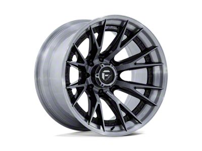 Fuel Wheels Catalyst Gloss Black with Brushed Gray Tint Face and Lip 8-Lug Wheel; 22x12; -44mm Offset (99-07 F-350 Super Duty SRW)