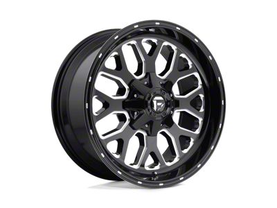 Fuel Wheels Titan Gloss Black Milled 8-Lug Wheel; 20x10; -18mm Offset (99-07 F-350 Super Duty SRW)