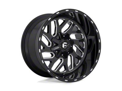 Fuel Wheels Triton Gloss Black Milled 8-Lug Wheel; 22x14; -75mm Offset (99-07 F-350 Super Duty SRW)