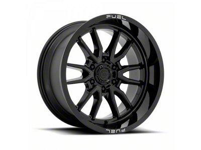 Fuel Wheels Clash Gloss Black 6-Lug Wheel; 24x12; -44mm Offset (99-06 Sierra 1500)