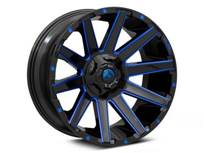 Fuel Wheels Contra Gloss Black with Blue Tinted Clear 6-Lug Wheel; 20x9; 2mm Offset (99-06 Sierra 1500)