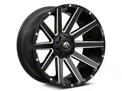 Fuel Wheels Contra Matte Black Milled 6-Lug Wheel; 18x9; 1mm Offset (99-06 Sierra 1500)