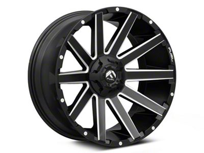 Fuel Wheels Contra Matte Black Milled 6-Lug Wheel; 22x10; -19mm Offset (99-06 Sierra 1500)