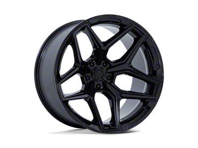 Fuel Wheels Flux Gloss Black 6-Lug Wheel; 22x9.5; 20mm Offset (99-06 Sierra 1500)