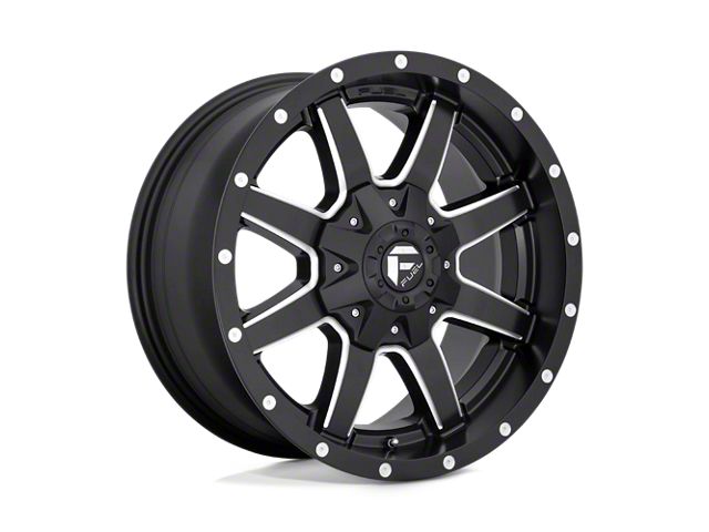 Fuel Wheels Maverick Matte Black Milled 6-Lug Wheel; 22x14; -76mm Offset (99-06 Sierra 1500)