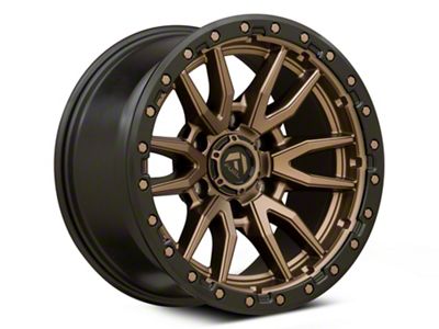 Fuel Wheels Rebel Matte Bronze with Black Bead Ring 6-Lug Wheel; 22x10; -13mm Offset (99-06 Sierra 1500)