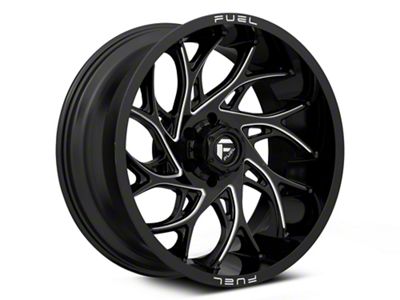 Fuel Wheels Runner Gloss Black Milled 6-Lug Wheel; 24x12; -44mm Offset (99-06 Sierra 1500)