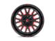 Fuel Wheels Stroke Gloss Black with Red Tinted Clear 6-Lug Wheel; 18x9; 19mm Offset (99-06 Sierra 1500)