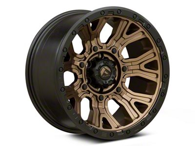 Fuel Wheels Traction Matte Bronze with Black Ring 6-Lug Wheel; 17x9; 1mm Offset (99-06 Sierra 1500)