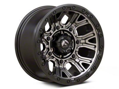 Fuel Wheels Traction Matte Gunmetal with Black Ring 6-Lug Wheel; 17x9; -12mm Offset (99-06 Sierra 1500)