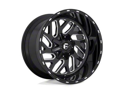 Fuel Wheels Triton Gloss Black Milled 6-Lug Wheel; 22x14; -75mm Offset (99-06 Sierra 1500)