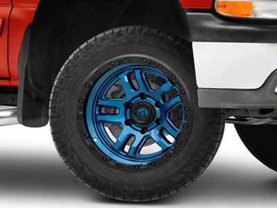 Fuel Wheels Ammo Gloss Blue with Black Bead Ring 6-Lug Wheel; 20x10; -18mm Offset (99-06 Silverado 1500)