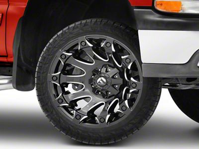 Fuel Wheels Battle Axe Gloss Black Milled 6-Lug Wheel; 22x12; -44mm Offset (99-06 Silverado 1500)