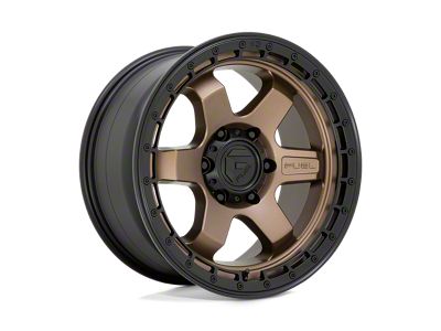 Fuel Wheels Block Matte Bronze with Black Ring 6-Lug Wheel; 18x9; -12mm Offset (99-06 Silverado 1500)