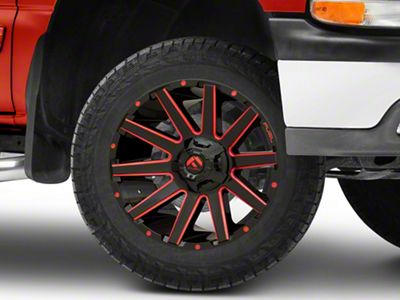 Fuel Wheels Contra Gloss Black with Red Tinted Clear 6-Lug Wheel; 20x10; -19mm Offset (99-06 Silverado 1500)