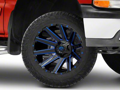 Fuel Wheels Contra Gloss Black with Blue Tinted Clear 6-Lug Wheel; 20x10; -19mm Offset (99-06 Silverado 1500)