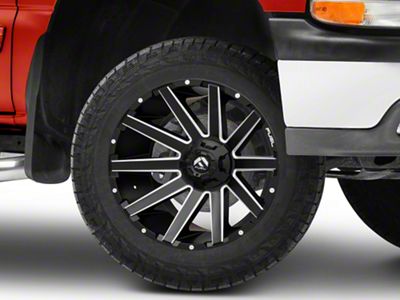 Fuel Wheels Contra Matte Black Milled 6-Lug Wheel; 20x9; 19mm Offset (99-06 Silverado 1500)
