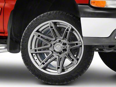 Fuel Wheels Fusion Forged Brawl Platinum with Chrome Lip 6-Lug Wheel; 22x12; -44mm Offset (99-06 Silverado 1500)