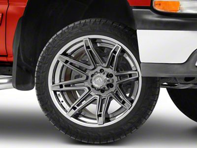 Fuel Wheels Fusion Forged Brawl Platinum with Chrome Lip 6-Lug Wheel; 24x12; -44mm Offset (99-06 Silverado 1500)