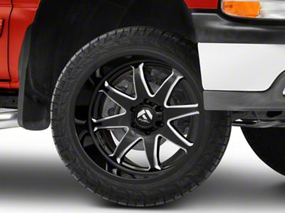 Fuel Wheels Hammer Gloss Black Milled 6-Lug Wheel; 22x10; -18mm Offset (99-06 Silverado 1500)
