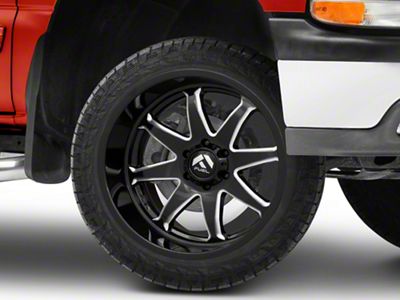 Fuel Wheels Hammer Gloss Black Milled 6-Lug Wheel; 22x12; -44mm Offset (99-06 Silverado 1500)