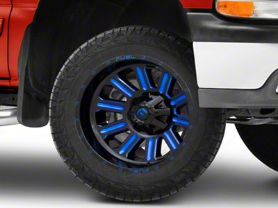 Fuel Wheels Hardline Gloss Black with Blue Tinted Clear 6-Lug Wheel; 20x9; 20mm Offset (99-06 Silverado 1500)