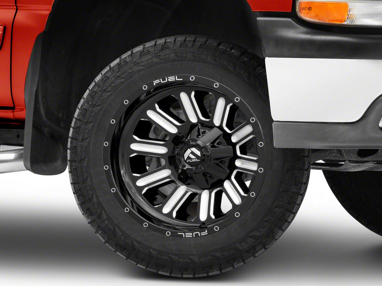 Fuel Wheels Silverado 1500 Hardline Gloss Black Milled 6Lug Wheel; 20x10; 18mm Offset
