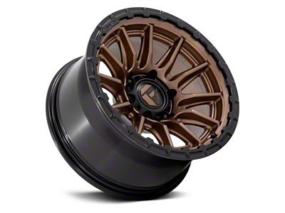 Fuel Wheels Piston Matte Bronze with Gloss Black Lip 6-Lug Wheel; 20x9; 1mm Offset (99-06 Silverado 1500)