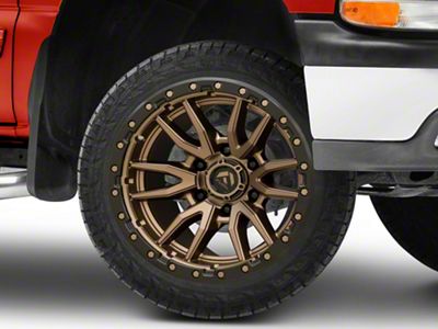 Fuel Wheels Rebel Matte Bronze with Black Bead Ring 6-Lug Wheel; 22x10; -13mm Offset (99-06 Silverado 1500)