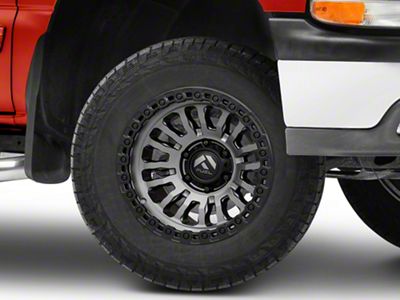 Fuel Wheels Rincon Matte Gunmetal with Matte Black Lip 6-Lug Wheel; 18x9; -12mm Offset (99-06 Silverado 1500)