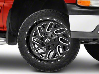 Fuel Wheels Triton Gloss Black Milled 6-Lug Wheel; 22x9.5; 19mm Offset (99-06 Silverado 1500)