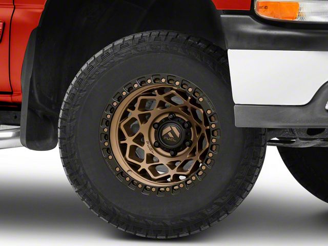 Fuel Wheels Unit Bronze with Matte Black Ring 6-Lug Wheel; 17x9; 1mm Offset (99-06 Silverado 1500)