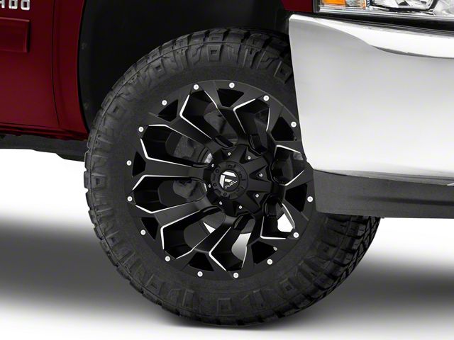 Fuel Wheels Assault Satin Black Milled 6-Lug Wheel; 20x10; -22mm Offset (07-13 Silverado 1500)