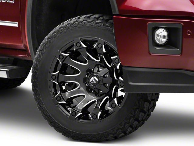 Fuel Wheels Battle Axe Gloss Black Milled 6-Lug Wheel; 20x10; -18mm Offset (14-18 Sierra 1500)