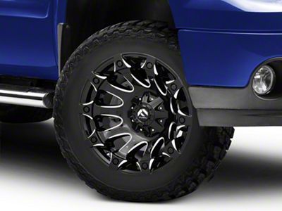Fuel Wheels Battle Axe Gloss Black Milled 6-Lug Wheel; 20x12; -44mm Offset (07-13 Sierra 1500)